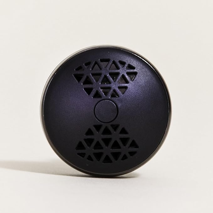 MAISON BERGER - Adjustable Refillable Car Air Freshener Vent Clip Diffuser Set - 1.75" Diameter x 1.25" Depth - Made in France (On/Off Smart - Black)