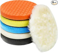 Autolock 6" Buffing Polishing Pads, 6Pcs 6.5inch 165mm Face for 6 Inch Backing Plate Compound Buffing Sponge and Woolen Pads Cutting Polishing Pad Kit for Car Buffer Polisher, Polishing and Waxing