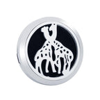 (JUMBO Giraffes) 38mm. (1-1/2 in. dia.) Stainless Steel 1 Essential Oil and 7 Pads.