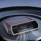 Solar-Powered Car Air Purifier with USB Charging & Ozone Odor Elimination - Portable HEPA Filter-Free Ionizer for Pet Odors, VOCs - Compact, Silent, Best for Car Use (8813 black)