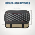 Car Center Console Cover, Universal Leather Waterproof Armrest Seat Box Cover Protector, Comfortable Car Decor Accessories Fit for Most Cars, Vehicles, SUVs-Black