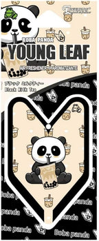 Tree Frog Young Leaf Black Milk Tea 8-Pack, Boba Panda Car Hanging Air Freshener Treefrog