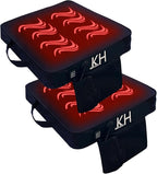 Black Stadium Seat Cushion 2 Pack, Boat Canoe Kayak Seat Cushion, Bleacher Seat Cushion, Portable and Extra Thick Cushion for Any Outdoor Events