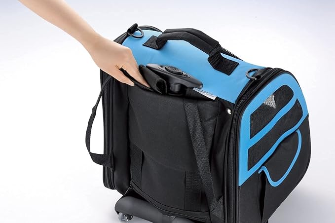 Pet Gear I-GO2 Roller Backpack, Travel Carrier, Car Seat for Cats/Dogs, Mesh Ventilation, Included Tether, Telescoping Handle, Storage Pouch, 1 Model, Available in 5 Colors