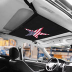 Car Roof Storage Bag American Star Print Car Seat Organizer Roof Storage All Car Storage Organizers Large Capacity Storage for Small Items