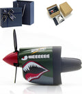 P-40 Warhawk Creative Propeller Car Decor, 2026 Upgraded P-40 Warhawk Car Air Freshener, Creative Fighter Car Air Freshener (Black)