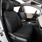 EKR Rav4 Seat Covers Custom Fit for Toyota Rav4 (Hybrid) SE/XSE & (PHEV) GR Sport 2026, Car Seat Cover Full Set for SUV,Factory-Style Interior Upgrade, Easy-Wipe Protection,Faux Leather(Black)