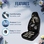 GENANY Grim Reaper Car Seat Covers Set of 2, Breathable Front Seat Covers for Truck Sedan SUV, Horror Car Accessories, Horror Gift for Women Men