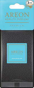 Areon Premium Quality Perfume/Cologne Cardboard Car & Home Air Freshener, Aquamarine (Pack of 3)