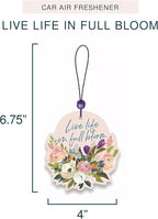 Studio Oh! Mothers Day Gifts Scented Hanging Car Air Fresheners - Pack of 2 - Natural & Exclusive Fragrance with DeoBoost Technology - Unique Design with Decorative Bead - Live Life In Full Bloom