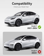 HALOBLK Non-Sag Glass Roof Sunshade with Storage Bag Designed for Tesla Model Y Accessories, Foldable Sunroof Shade with Nano-Ice-Crystal Heat Insulation Coating for 2021-2024 Model Y Accessories