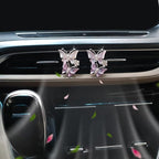 2pcs Butterfly Air Vent Clips Car Air Freshener Dubles Purple Pink Bling Butterflies Car Accessories Decor for Women