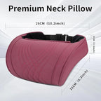 Car Headrest Memory Foam Neck Pillow for Driving with Leather Cover Soft Comfortable Seat Head Pillow Cushion for Most Cars SUV Sedan Home Office Red (2PC)