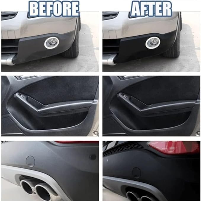RJDJ Plastic Restorer for Cars, Trim & Exterior – Plastic Revitalizing Coating Agent, Restores Faded Plastic, UV Protection, Car Shine Refurbishing Solution (30ml-2pcs)