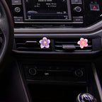5pcs Car Air Vent Clip Decoration,Colourful Plumeria Car Air-Conditioning Outlet Clip Charm,Yellow Blue Pink Flower Auto Interior Accessory, Air Freshener Decor Gift for SUV,Truck,Bus