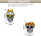 Halloween Skull Car Air Fresheners Vent Clips, Cute Skeleton Car Dashboard Air Vent Trim Clip Accessories, Cool Auto Aroma Diffuser Interior Decoration for Christmas Funny Present (2PCS)
