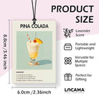 Lacama Trendy Retro Cocktail Car Air Freshener 3Pcs, Funky Classic Cocktail Art Aesthetics Cars Scents Air Freshener for Women Girls Gifts, Vintage Car Accessories Interior Mirror Decor Hanging