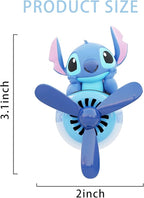 Cute Car Air Fresheners - Cartoon Pilot Automotive Diffuser, Rotating Propeller Automotive Air Outlet Fan Creative Car Perfume Decoration Accessories with 2 Fragrances