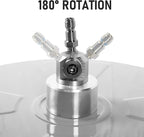 16" Pressure Washer Surface Cleaner with 4 Wheels, Stainless Steel Power Washer Surface Cleaner for Driveways Sidewalks Patios, 1/4" Quick Connector, 2 Extension Wand, 4000 PSI