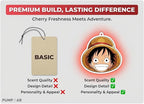 PumpCar 2 pieces Luffy head double-sided hanging cartoon cherry-scented funny car air freshener Cool hanging for rearview mirror Car Interior Accessories Gifts