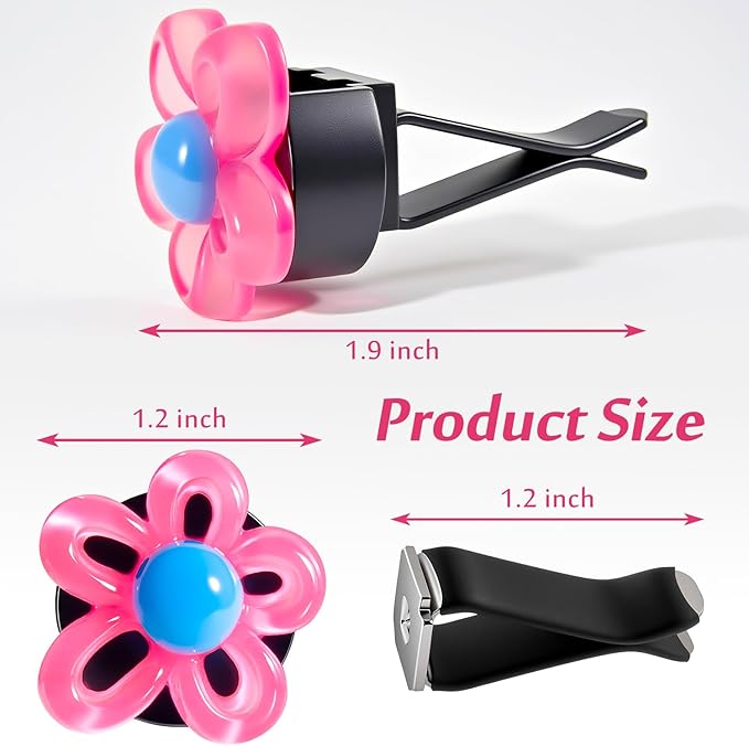 6Pcs Flower Air Vent Clip Car Accessories Air Freshener Dashboard Accessories Charm Car Inter Decor