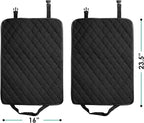 FH Group Faux Leather Auto Seat Back Kick Protectors –2 Pack Diamond Stitched Back Seat Protector for Driver and Passenger Seat, Waterproof, Easy to Clean
