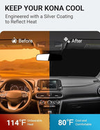 Proadsy 2026 Upgrade Front Windshield Sun Shade Foldable Sunshade Protector Custom Fit 2018-2023 Sedan Accessories