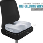 WAOAW Seat Cushion, Office Chair Cushions Butt Pillow for Long Sitting, Memory Foam Chair Pad for Back, Coccyx, Tailbone Pain Relief (Grey)