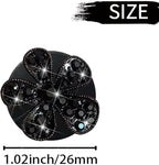 6 Pcs Black Daisy Air Vent Clips, Cute Flower Car Air Fresheners Vents Clips Diamond Vent Clip Car Interior Decor Charm Bling Accessories Decoration for Women…