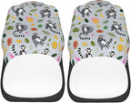 Delerain Car Seat Covers Set 2Pcs, Lemur with Tropical Fruits Universal Front Car Seats Vehicle Enterior Protector Suitable Fits Most Car Auto SUV Sedan Truck