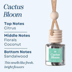 CANDECraftCo Car Air Hanging Fragrance Oil, Car Auto Freshener for Essential Oils, Scents Fragrance Aromatherapy Automobile Diffuser, Long Lasting (Cactus Bloom)