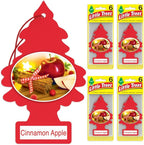 LITTLE TREES Air Freshener, Hanging Tree, Cinnamon Apple | Long Lasting Scent | For Auto or Home | 24 Count, Pack of 6