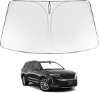 Proadsy Windshield Sun Shade for Cadillac XT6 2020-2025 2026 Foldable Front Sunshade Protector Sun Visor Blocks UV Rays Keep Car Cooler