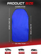 2-Pack 550g Waterproof Car Seat Cover Towel - Universal Anti-Slip Sweat Protection for Front Bucket Seats - Machine Washable Microfiber Protector for Gym, Yoga, Pets, Beach - Fits Cars, SUVs (Blue)