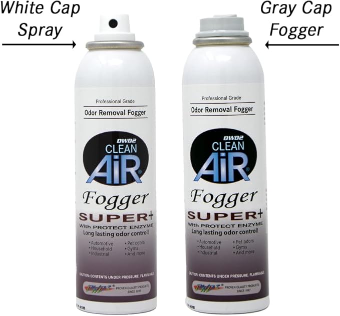 Clean Air Odor Removal Fogger Super Plus – Enzyme-Based Interior Odor Control for Cars, Homes & Enclosed Spaces, Plant-Based, Non-Toxic, Powerful Formula for Air Freshening