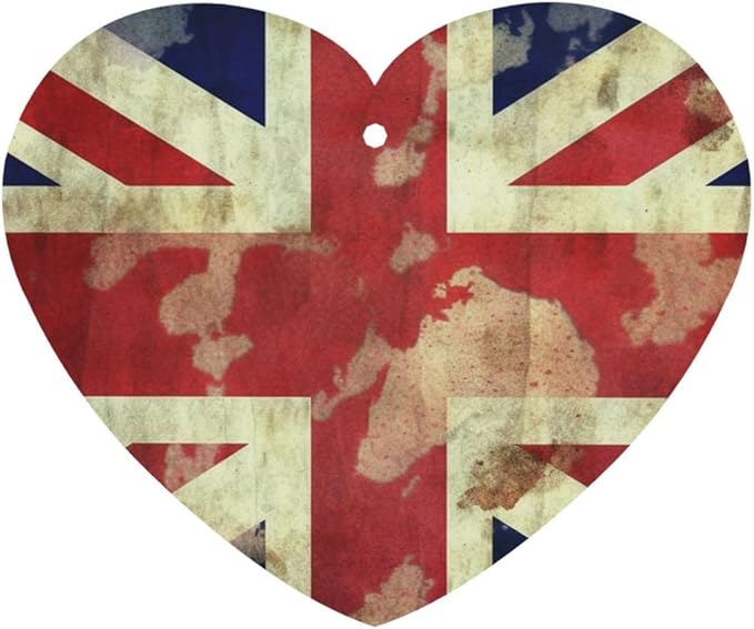 6 Pcs Car Air Fresheners Hanging Scented Cards for Car Fresheners Vintage Union Jack British Flag Car Aromatherapy Tablets Funny Hanging Air Freshener for Car Rearview Mirror Pendant