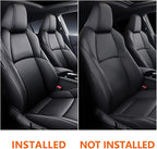 AOMSAZTO Car Seat Cover for Mazda 3 2019 2020 2021 2022 2023 2024 2025 2026 - Full Set Customized Black Faux Leather Seat Covers