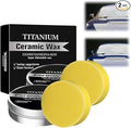Titanium Ceramic Wax Cream, 2026 Upgrade Ceramic Wax, Auto Car Coating Polishing Waxes, Auto Car Scratch Repair Paste, Vehicle Paint Care with Sponge, Lasting, Easy Application (2, L)