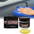 Car Interior Scratch Remover & Dashboard Restorer - 100g Car Trim Restorer Kit, Plastic Scuff Repair Wax with Sponge, Back to Black Trim Restorers for All Vehicles, Dashboard Polish & Decontamination