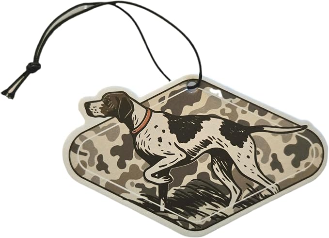 ThatsRad Car Air Freshener Duck Fly Fishing Fish Hunting Stocking Stuffer (One Size, Camo Pointer Dog)