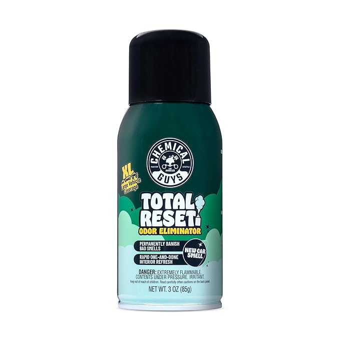 Chemical Guys Odor Eliminating Aerosol Fogger, New Car Smell - 3 oz Single Can For Cars, Trucks, And SUVs - Set-And-Forget Interior Deodorizer Neutralizes Smoke, Pet, Gym, And Food Odors & More