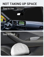 Proadsy Windshield Sun Shade Custom Fit Nissan Rogue 3rd Gen.(Not for Rogue Sport) 2021-2026 4-Layer Foldable Front Sunshade Protector Sun Visor Blocks UV Rays Keep Car Cooler Accessories