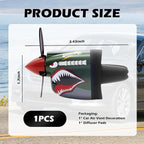 P-40 Fighter Plane Car Vent Decor,Creative Air Vent Clips Fit for Horizontal/Vertical Air Vents,P-40 Warhawk Car Airs Freshener with Rotating Propeller as Cool Gifts for Men