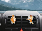 WIRESTER Fresh Scented Car Air Freshener Vent Clip, Decorative Accessories, Interior Decoration for Cars - Cute Animal Butt, Cute Dog Cat, Dog Butt Looking Back, Dog Lying