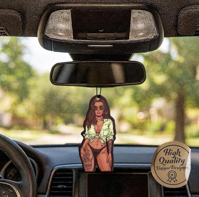 Funny Naughty Unique Car Air Fresheners Scented With Premium Oils By Fresh Fresheners (Sexy Tattoo Woman)