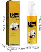 Car Interior Cleaner Foam – Multi-Surface Steering Wheel, Leather Seat & Dashboard Cleaner, 100ml | Enzyme-Powered Formula, Safe for All Surfaces, Quick Stain Removal (1 Pack)