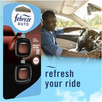 Febreeze Auto Air Freshener Vent Clips, Cedar with Vetiver, Patchouli, Sandalwood Scent, 2 Count, 80 Day Intensity Control