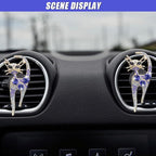 2PCS Car Vent Clips, Bling Cat Air Conditioning Outlet Clip, Crystal Rhinestone Auto Diffuser Clip, Cute Car Accessories for Women, Vehicle Interior Decoration (Blue)