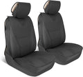 Cat® Edge Deluxe Car Seat Covers for Front Seats - Premium Black Faux Leather Seat Covers for Cars with Universal Fit, Rugged Automotive Seat Covers for Trucks, Interior Seat Covers for SUV