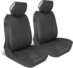 Cat® Edge Deluxe Car Seat Covers for Front Seats - Premium Black Faux Leather Seat Covers for Cars with Universal Fit, Rugged Automotive Seat Covers for Trucks, Interior Seat Covers for SUV